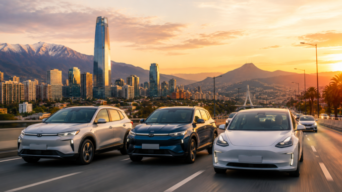 Autos modernos y eléctricos circulan en ciudades de América Latina con una flota vehicular joven y renovada.