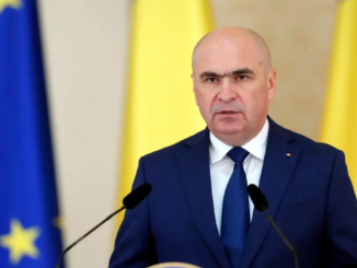 Ilie Bolojan durante anuncio oficial en Rumania en medio de la crisis política de 2026