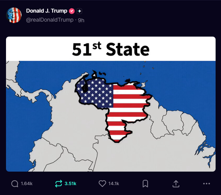 Captura de pantalla: truthsocial.com/@realDonaldTrump