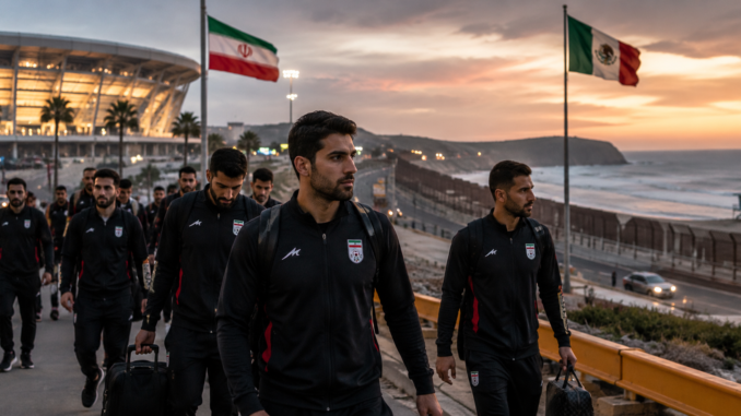 Selección de Irán llegando a México para el Mundial 2026 tras problemas migratorios en Estados Unidos