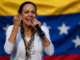 María Corina Machado durante un acto político en Venezuela, en medio del debate sobre una posible negociación entre la oposición y el chavismo. Foto: Javier Soriano/AFP.