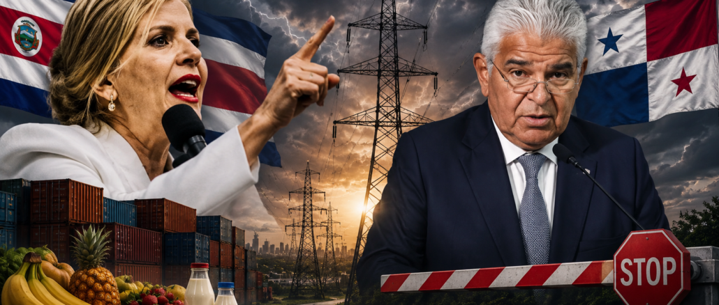 Laura Fernández y José Raúl Mulino en medio de tensión entre Costa Rica y Panamá por energía y comercio