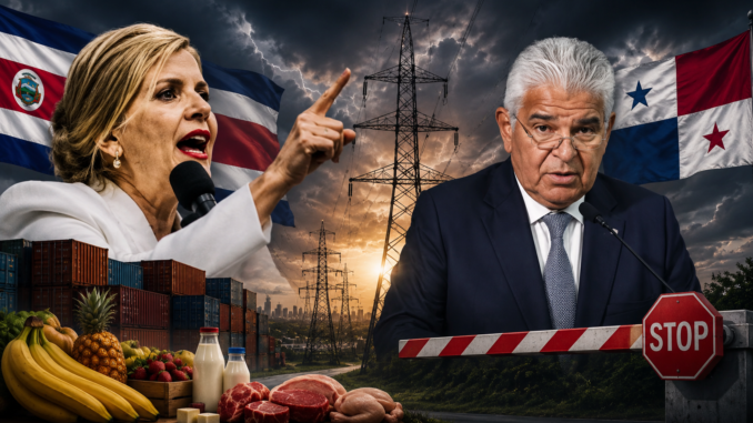 Laura Fernández y José Raúl Mulino en medio de tensión entre Costa Rica y Panamá por energía y comercio