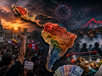 La postpandemia en América Latina aceleró inseguridad, inflación, polarización y crisis política regional. Imagen IA con fines ilustrativos.