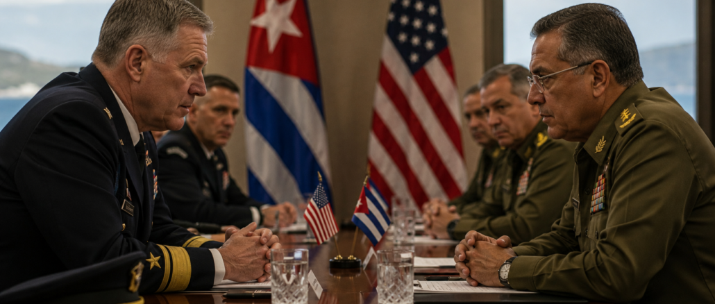 Altos mandos militares de Cuba y Estados Unidos sostienen una reunión estratégica en medio de las tensiones diplomáticas entre Washington y La Habana.