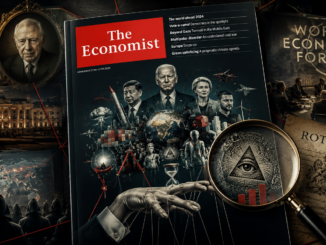 Las teorías conspirativas sobre The Economist resurgen tras nuevas portadas cargadas de símbolos geopolíticos y mensajes ocultos. Imagen IA con fines ilustrativos.