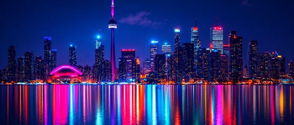 Vista nocturna del skyline de Toronto rumbo al Mundial 2026 en Canadá | Impacto Noticias CR
