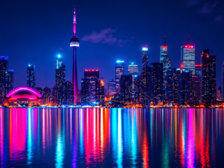 Vista nocturna del skyline de Toronto rumbo al Mundial 2026 en Canadá | Impacto Noticias CR