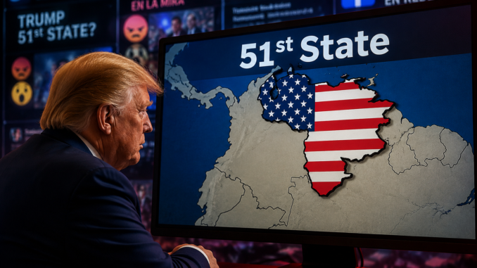 Trump Venezuela Estado 51 y polémica imagen compartida en redes sociales sobre Venezuela | Impacto Noticias CR