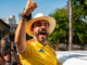 Abelardo de la Espriella celebra los resultados preliminares de la segunda vuelta presidencial en Colombia.