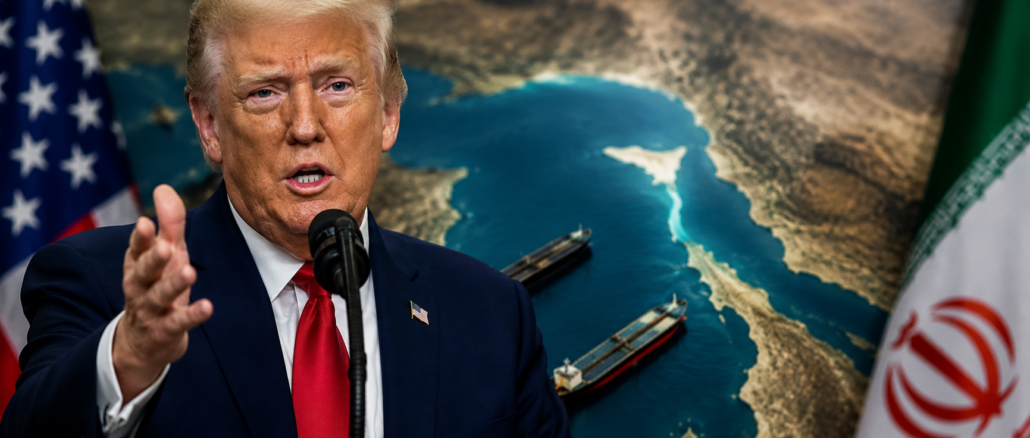 Donald Trump durante una declaración sobre un posible acuerdo con Irán y la reapertura del estrecho de Ormuz.