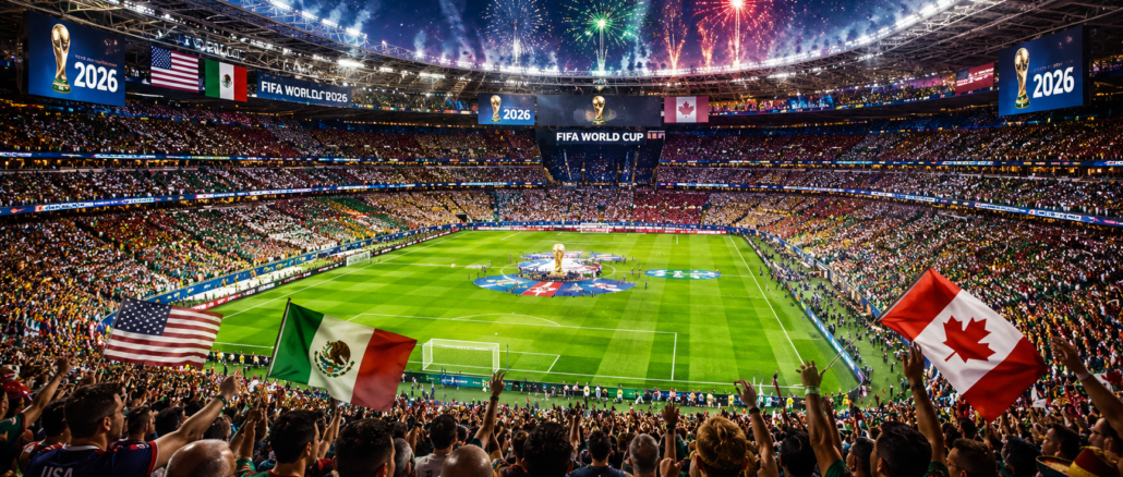 Estadio lleno durante el Mundial 2026 en una jornada récord de audiencia global y asistencia de aficionados.