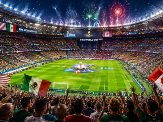 Estadio lleno durante el Mundial 2026 en una jornada récord de audiencia global y asistencia de aficionados.