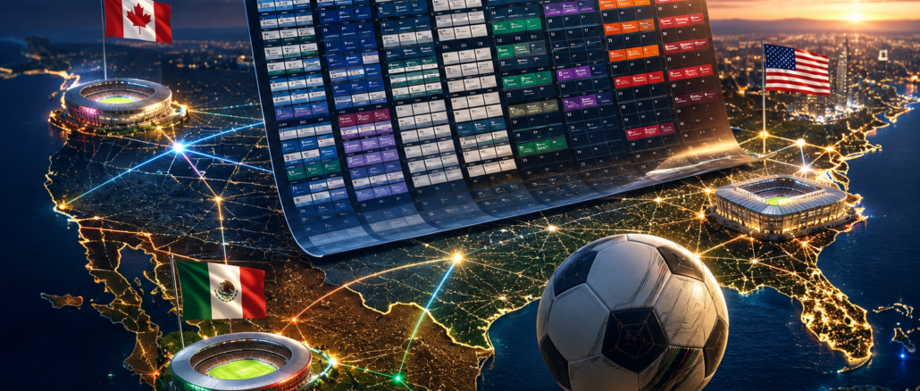 Calendario oficial de partidos de la Copa Mundial de la FIFA 2026 con fechas y encuentros del torneo.