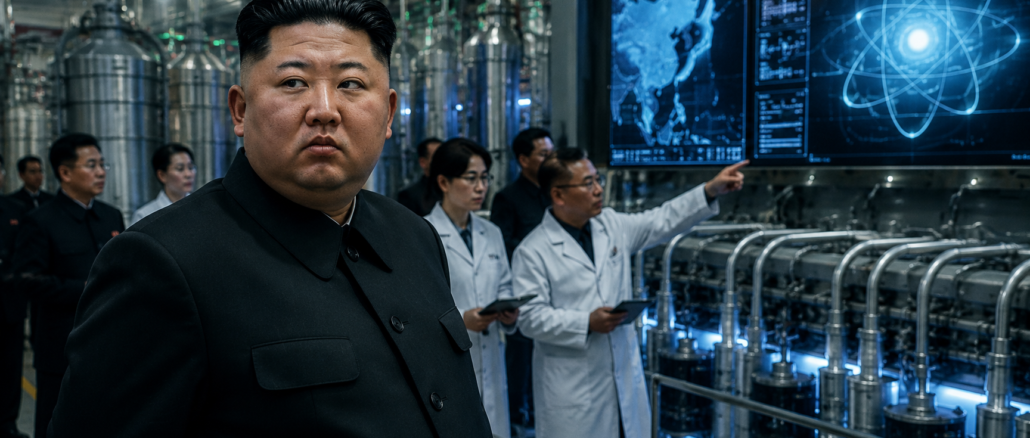 Kim Jong-un inspecciona una instalación nuclear mientras científicos supervisan sistemas de producción de material estratégico en Corea del Norte.