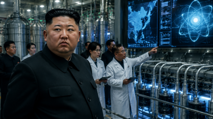 Kim Jong-un inspecciona una instalación nuclear mientras científicos supervisan sistemas de producción de material estratégico en Corea del Norte.