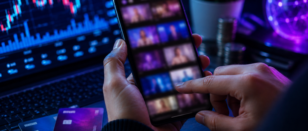 Costa Rica y OnlyFans: usuario utilizando una plataforma de suscripción digital desde un teléfono móvil.