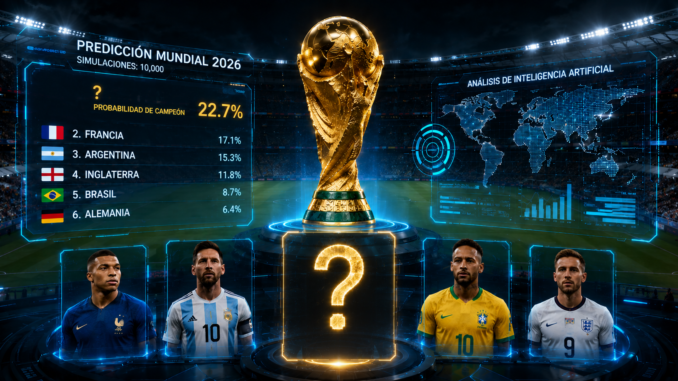 Supercomputadora analiza miles de simulaciones del Mundial 2026 para predecir qué selección tiene más opciones de ganar la Copa del Mundo.