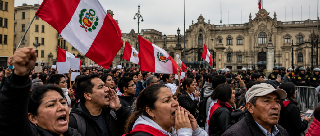 alt="Izquierda peruana elecciones 2026: manifestantes se reúnen en Lima tras ventaja de Fujimori"