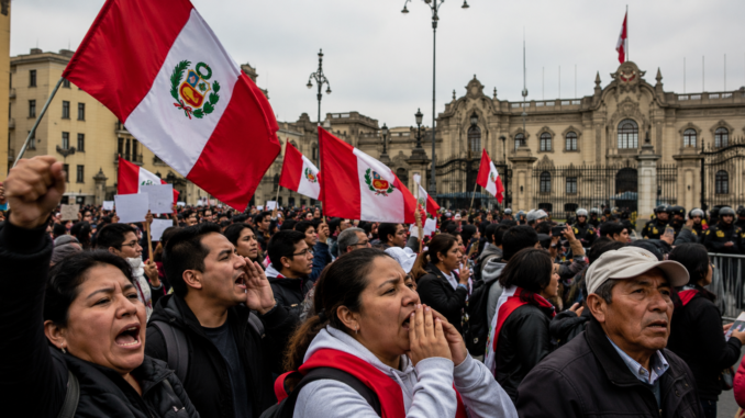 alt="Izquierda peruana elecciones 2026: manifestantes se reúnen en Lima tras ventaja de Fujimori"