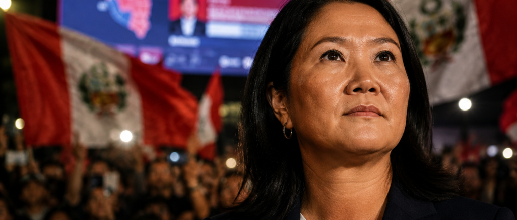 Keiko Fujimori lidera Perú durante el conteo electoral de la segunda vuelta presidencial.