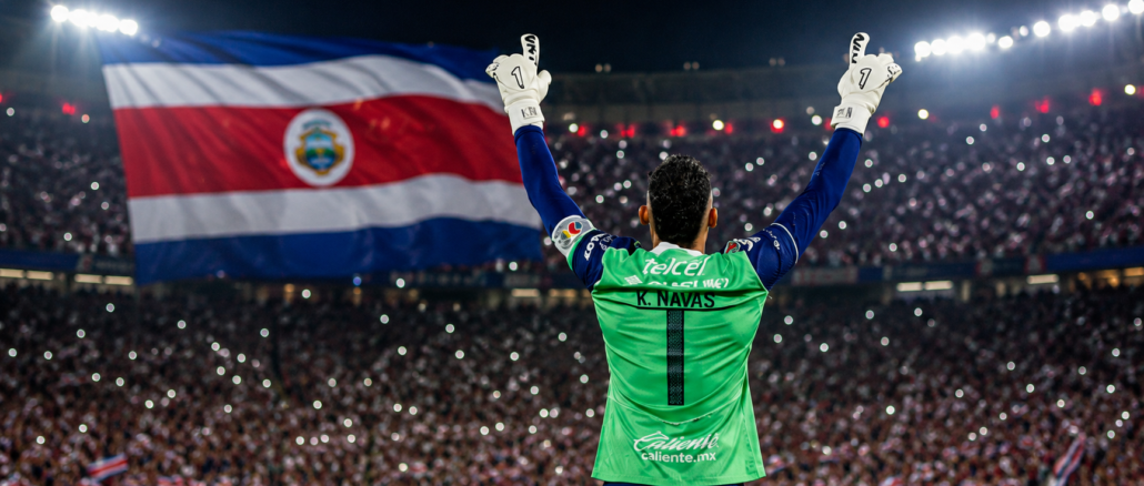 Keylor Navas celebra ante miles de aficionados en una imagen relacionada con la propuesta para declararlo Ciudadano Distinguido de Costa Rica.