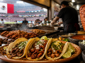 Taquero prepara tacos durante el Mundial 2026 en México ante el aumento previsto en el consumo de carne y la llegada de millones de aficionados.