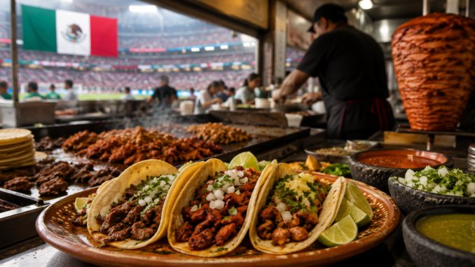 Taquero prepara tacos durante el Mundial 2026 en México ante el aumento previsto en el consumo de carne y la llegada de millones de aficionados.