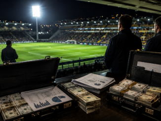 Investigación sobre narcotráfico en el fútbol costarricense con dinero, documentos financieros y un estadio de fútbol profesional.