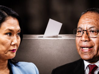 Keiko Fujimori y Roberto Sánchez en una composición sobre el proceso electoral peruano aún sin ganador oficial.