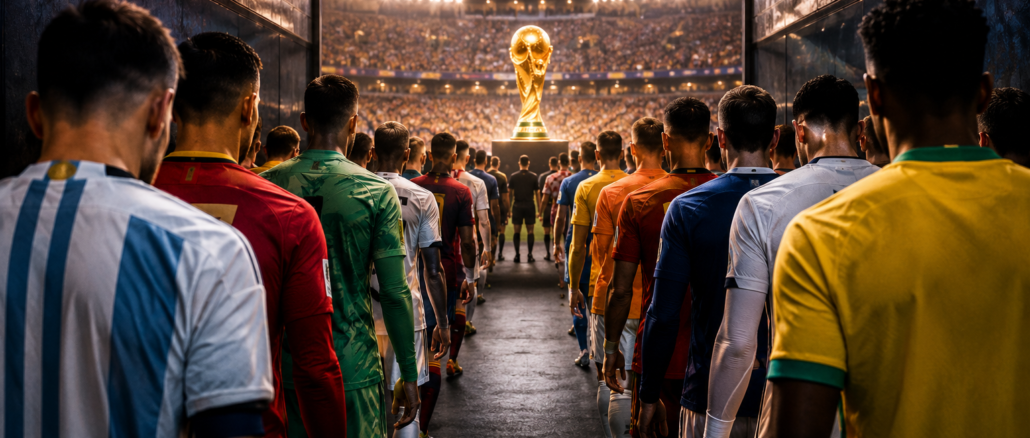 Récords Mundial 2026 con futbolistas ingresando al campo antes del inicio de la Copa del Mundo.