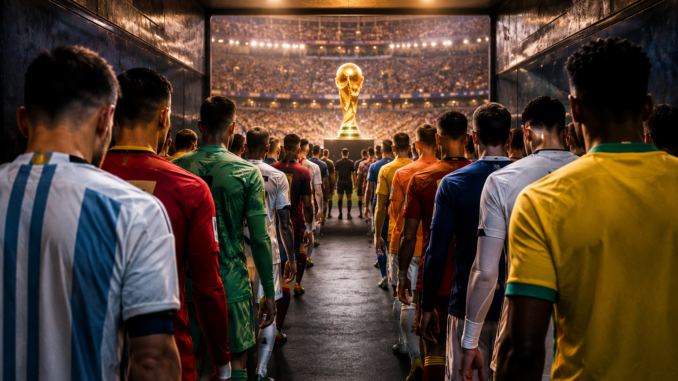 Récords Mundial 2026 con futbolistas ingresando al campo antes del inicio de la Copa del Mundo.