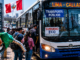 Autobús de transporte público en Lima durante la aplicación del subsidio aprobado por el Gobierno peruano para enfrentar el alza de combustibles.