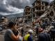 Equipos de rescate trabajan entre edificios colapsados tras los terremotos en Venezuela, mientras familias observan la destrucción causada por el doblete sísmico.