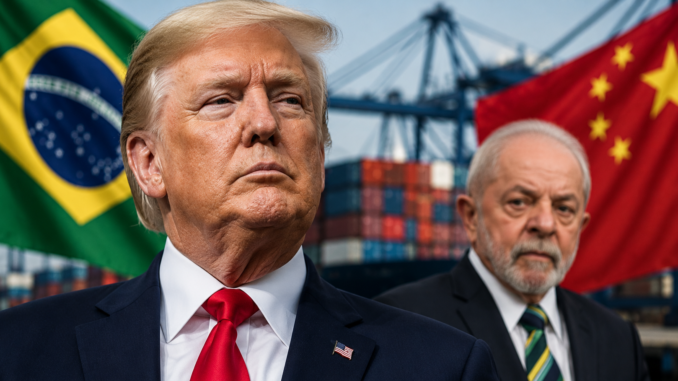 Donald Trump anuncia aranceles a Brasil mientras Lula da Silva fortalece los vínculos comerciales con China.