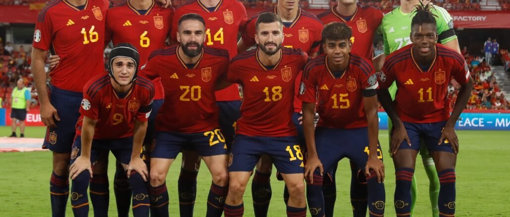 11 titular de la Selección Española de fútbol analizado con inteligencia artificial durante el Mundial.