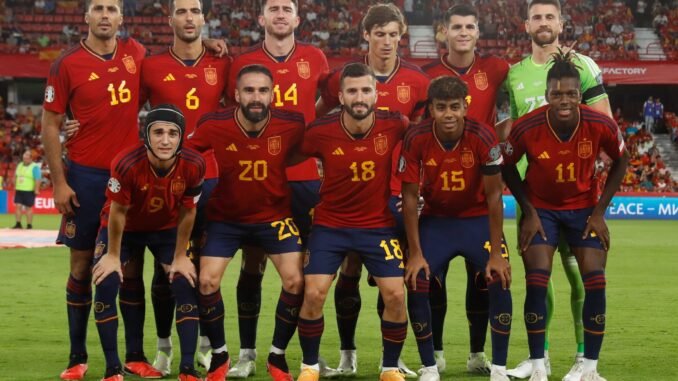 11 titular de la Selección Española de fútbol analizado con inteligencia artificial durante el Mundial.