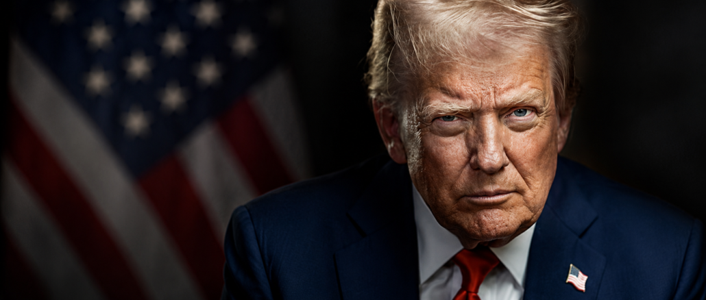 Retrato de Donald Trump durante una comparecencia pública mientras impulsa la Ley SAVE America para reforzar las reglas electorales en Estados Unidos.