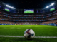 Balón de fútbol sobre el césped de un estadio repleto durante el Mundial 2026, símbolo del récord de ingresos proyectado por la FIFA.