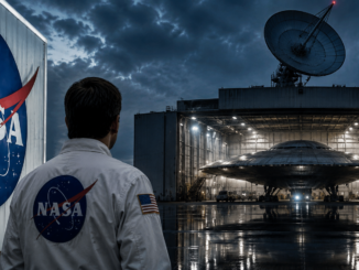 NASA naves extraterrestres: ilustración conceptual generada con inteligencia artificial para un fact check sobre la supuesta posesión de tecnología extraterrestre.