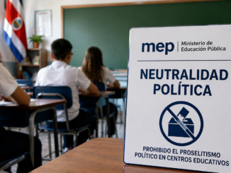 Neutralidad política MEP en escuelas y colegios públicos de Costa Rica tras la emisión de una nueva circular contra el proselitismo político.