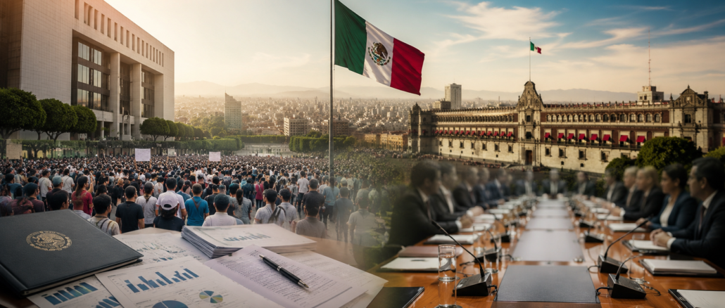 Análisis de los tres bloques del poder empresarial en México bajo la presidencia de Claudia Sheinbaum.