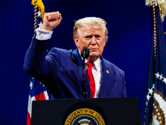 Donald Trump pronuncia un discurso durante la celebración del 250 aniversario de la Independencia de Estados Unidos en Washington D. C.