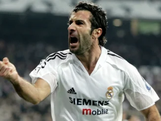 Luis Figo gritando gol con el Real Madrid - Críticas a Infantino y FIFA