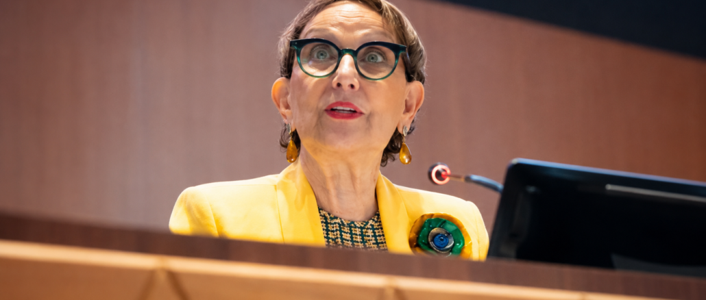Rebeca Grynspan durante la carrera por la Secretaría General de la ONU