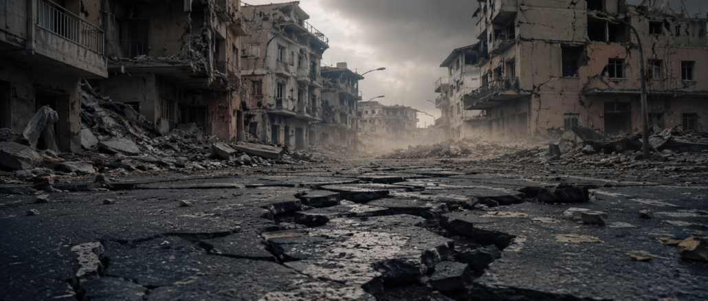 Imagen descriptiva generada con IA sobre terremotos en América Latina durante 2026