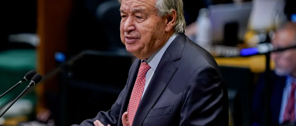 Crisis global según la ONU: António Guterres interviene durante la Asamblea General de las Naciones Unidas en Nueva York