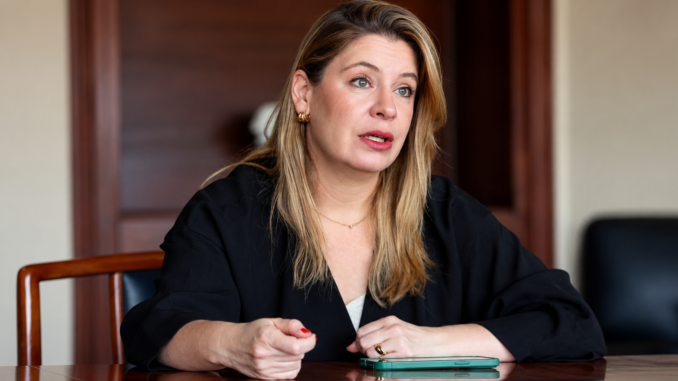 Claudia Dobles durante sus declaraciones sobre amenazas y persecución contra opositores