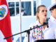 Laura Fernández durante la inauguración de una nueva delegación policial en Turrialba.