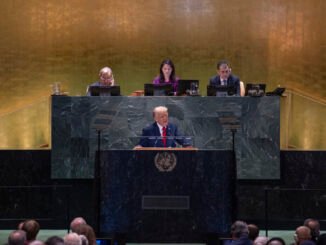 Donald Trump durante su discurso ante la ONU sobre América Latina